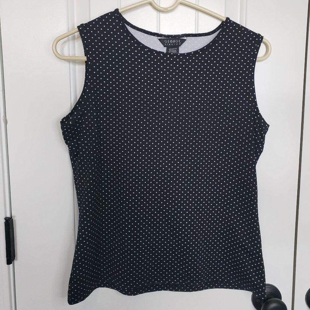 George polka dot sleeveless blouse PM 8/10